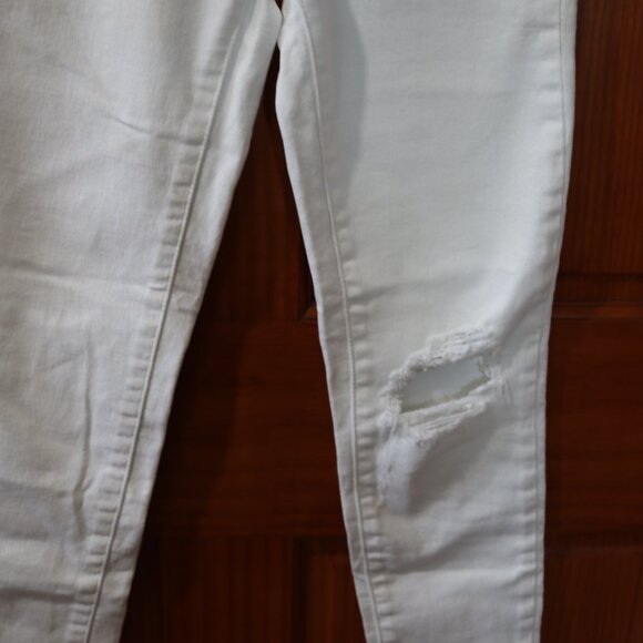 Levis 721 High Rise Skinny White Jeans 24 - Picture 3 of 16